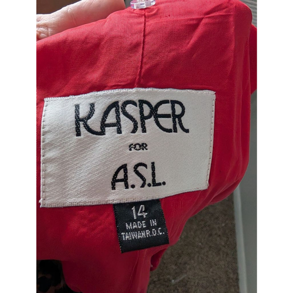 Kasper ASL Red Double-Breasted Blazer with Gold color buttons - Picture 3 of 11